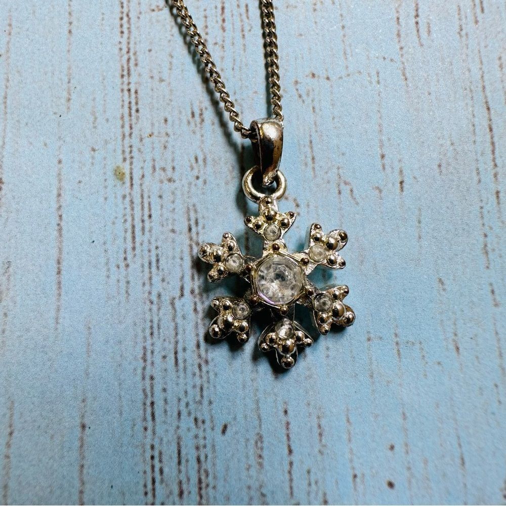 Christopher Radko Silver‎ Crystal Snowflake Necklace